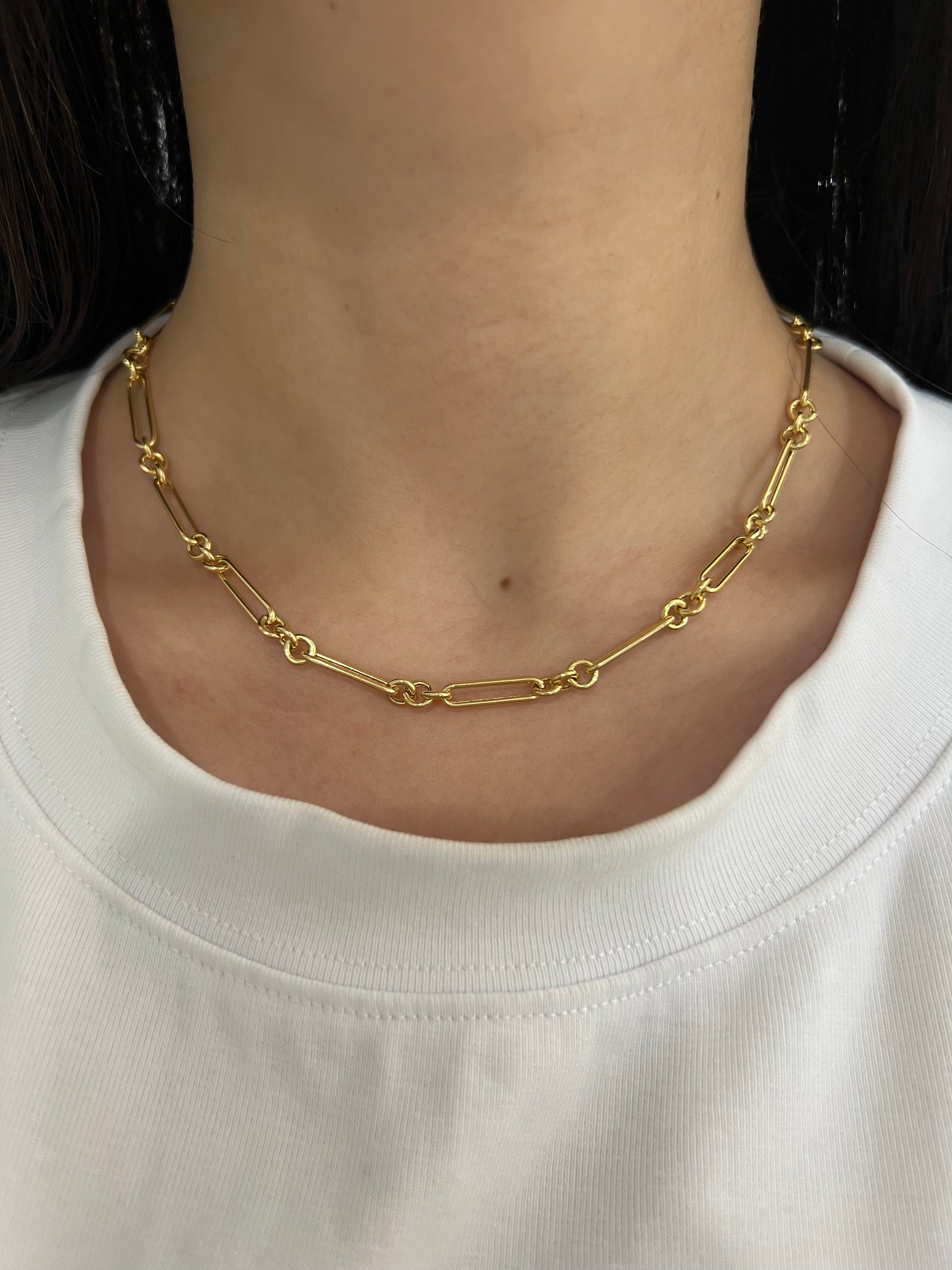 Yellow Gold Link Chain Necklace