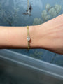 Yellow Gold Mesh Chain with Oval Lab Diamond Bracelet