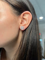 Lab Grown Flower Stud Earrings