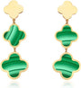 14k Medium Triple Clover Hanging Earring