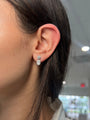 White Gold Oval Drop Earrings