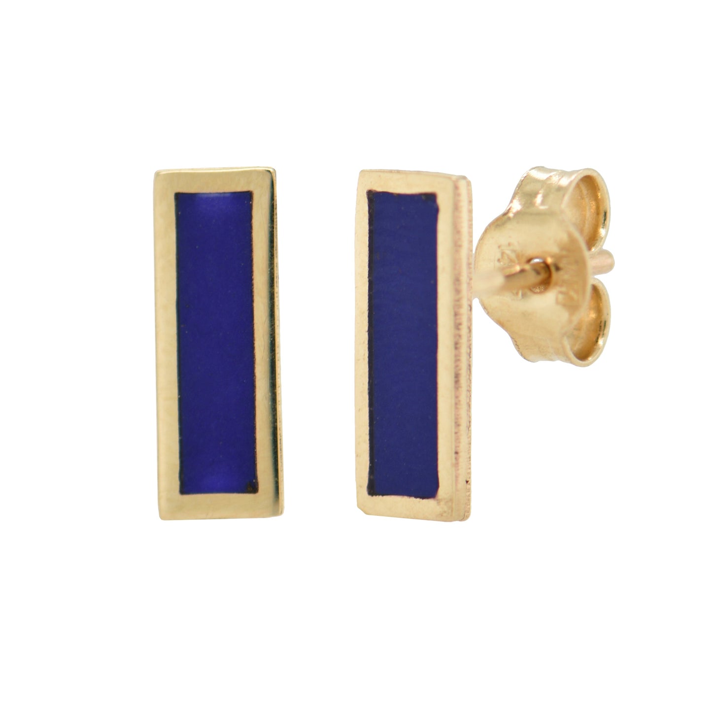 14k Enamel Bar Studs