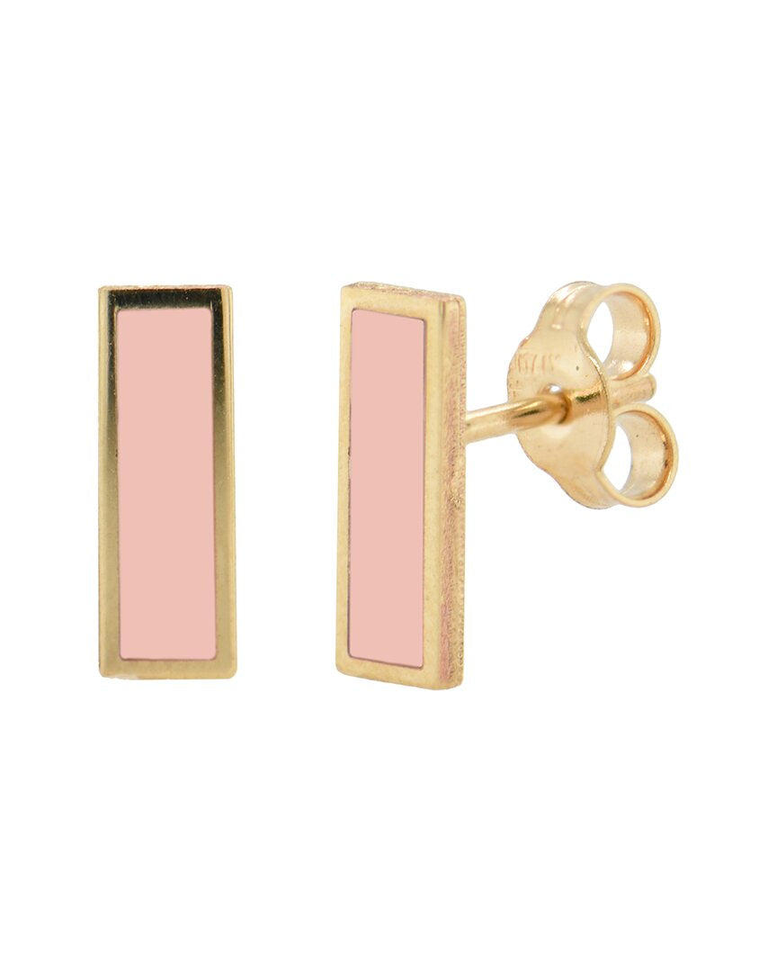 14k Enamel Bar Studs