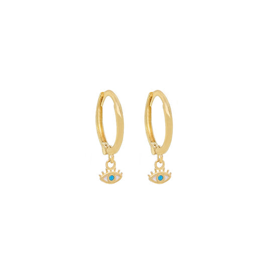 14k Eye Huggie Earring