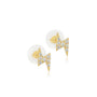 14k Large Lightning Bolt Diamond Studs