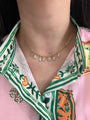 Bezel Mixed Shape Lab Charm Necklace
