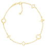 14k Gold Clover Anklet