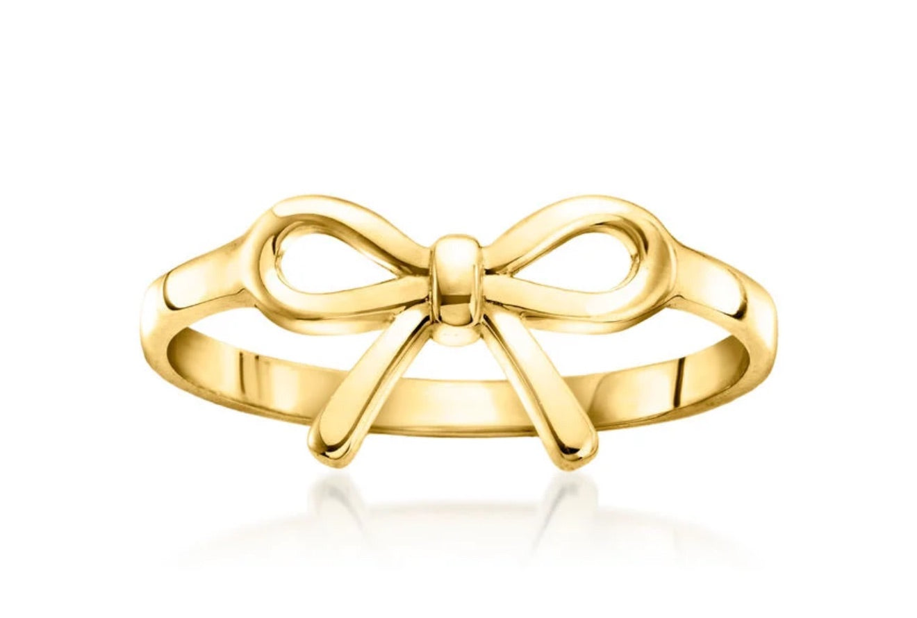 14k Yellow Gold Bow ring