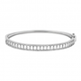 14k White Gold Diamond Bangle