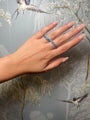 Ombré Blue Sapphire and Diamond Double Ring
