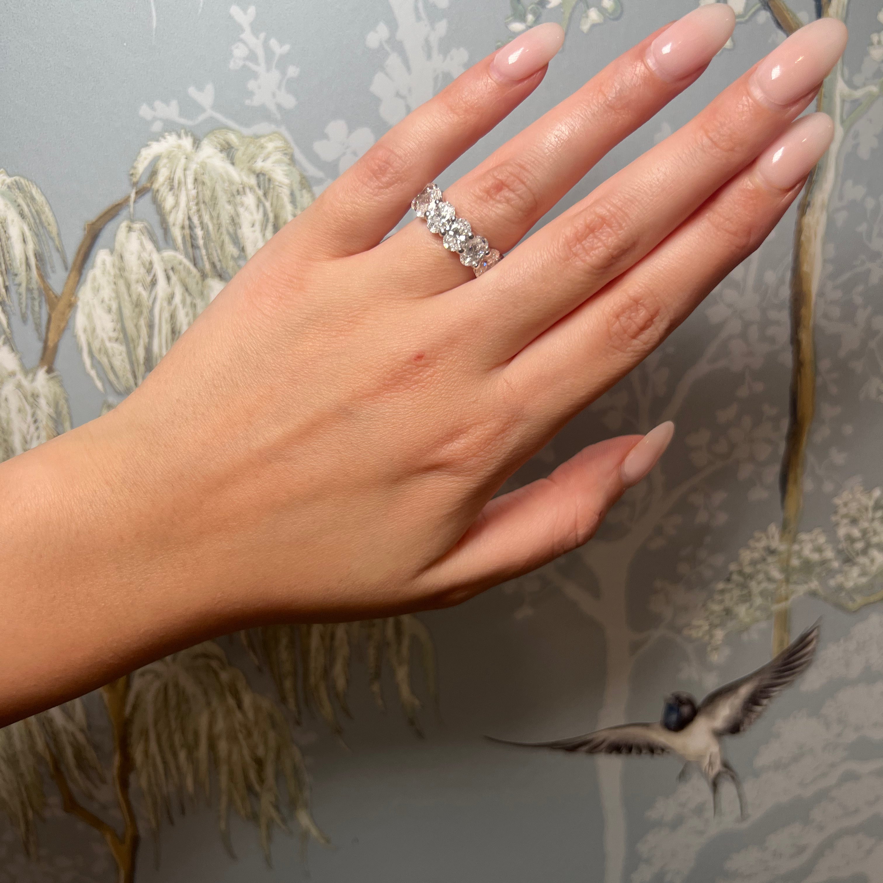 Oval lab eternity band