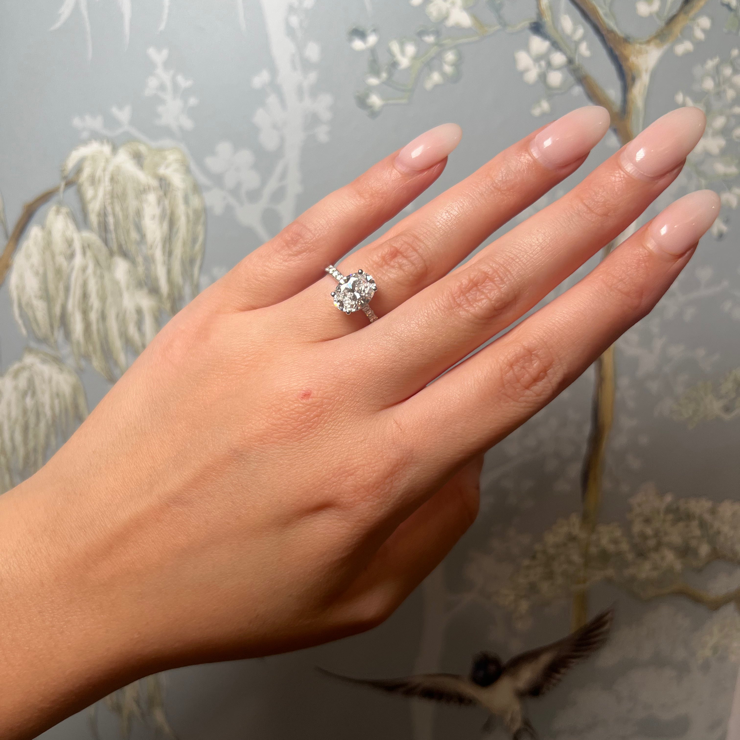 2.02ct oval lab diamond ring