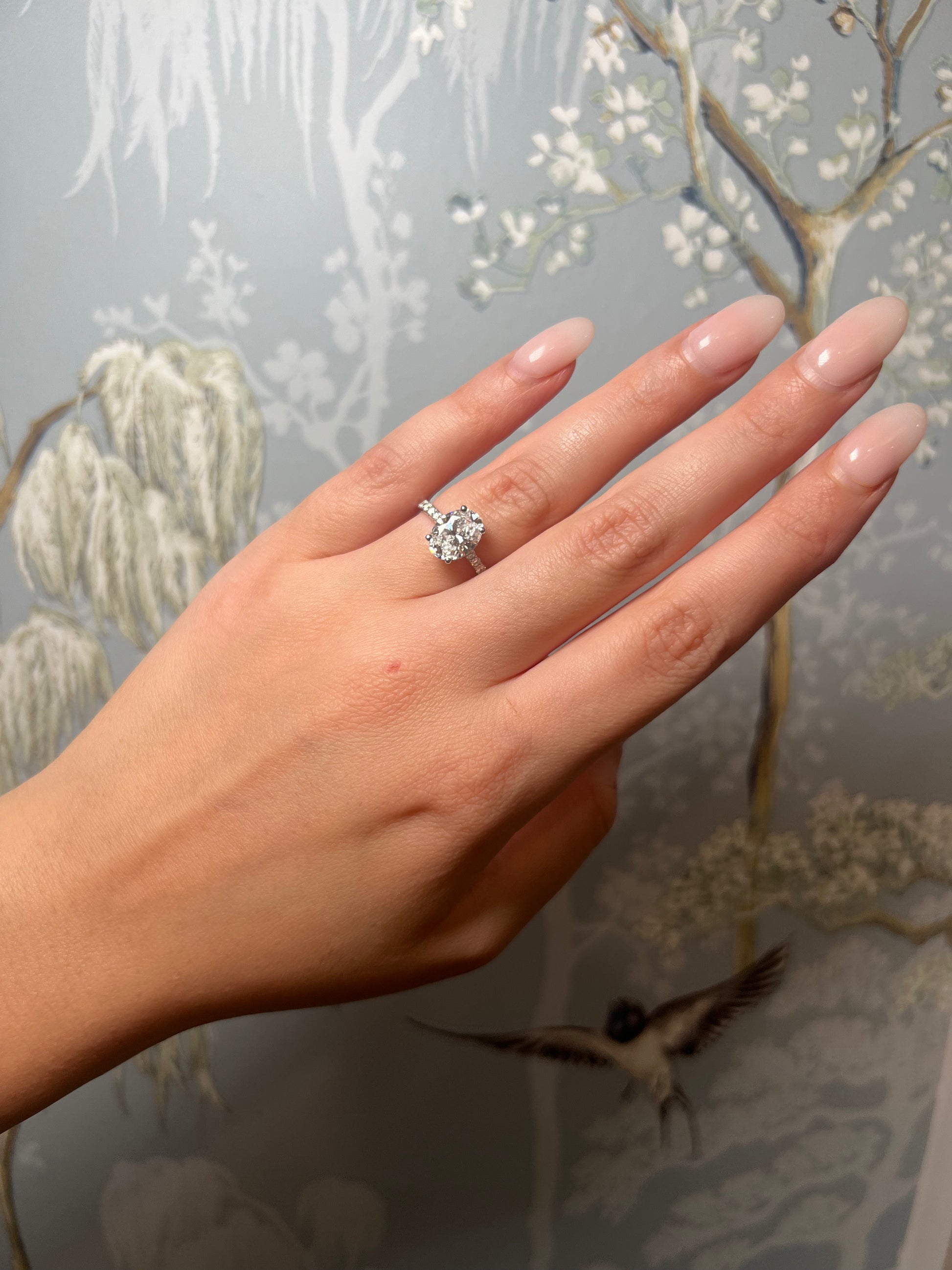 2.02ct oval lab diamond ring