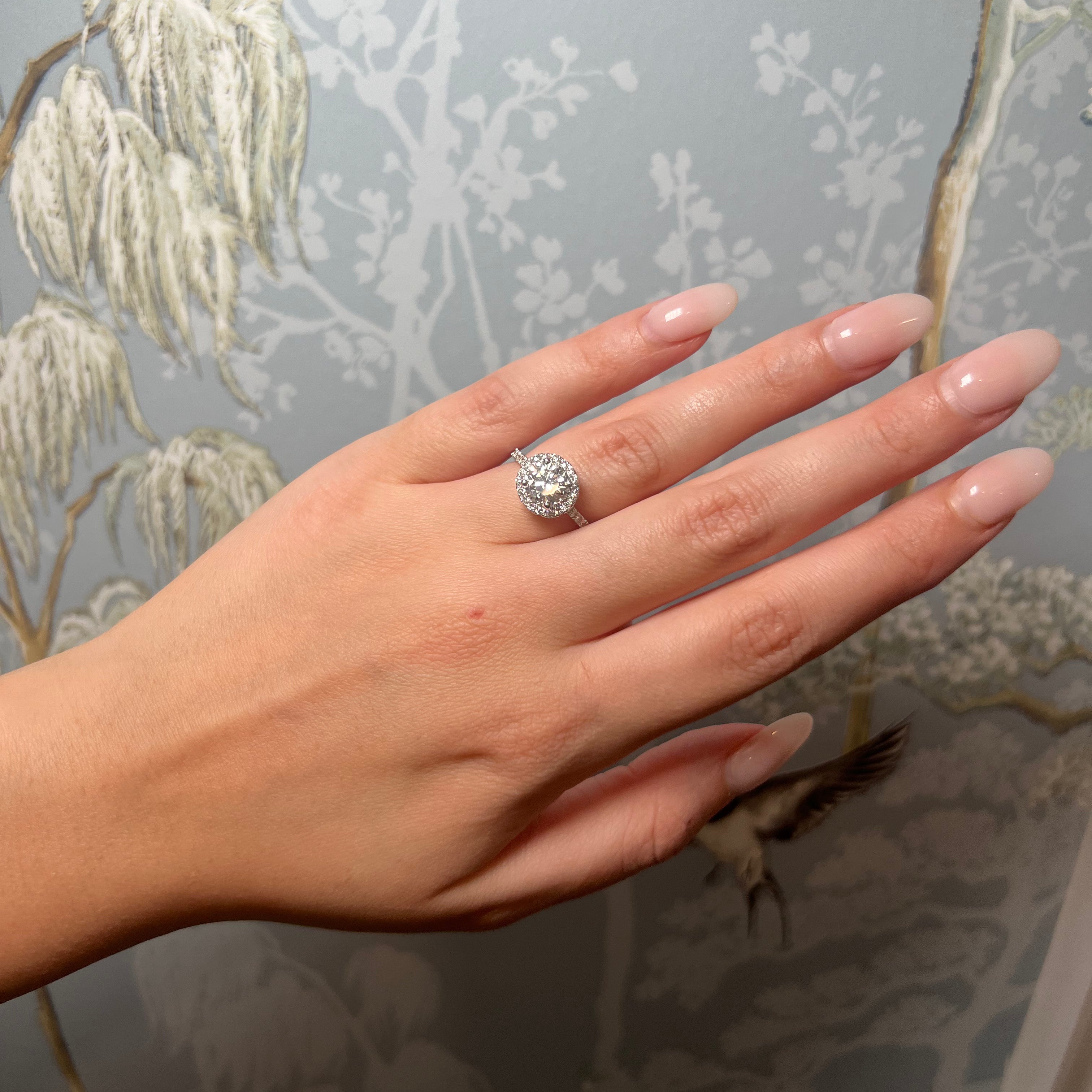 1.35ct lab round engagement ring