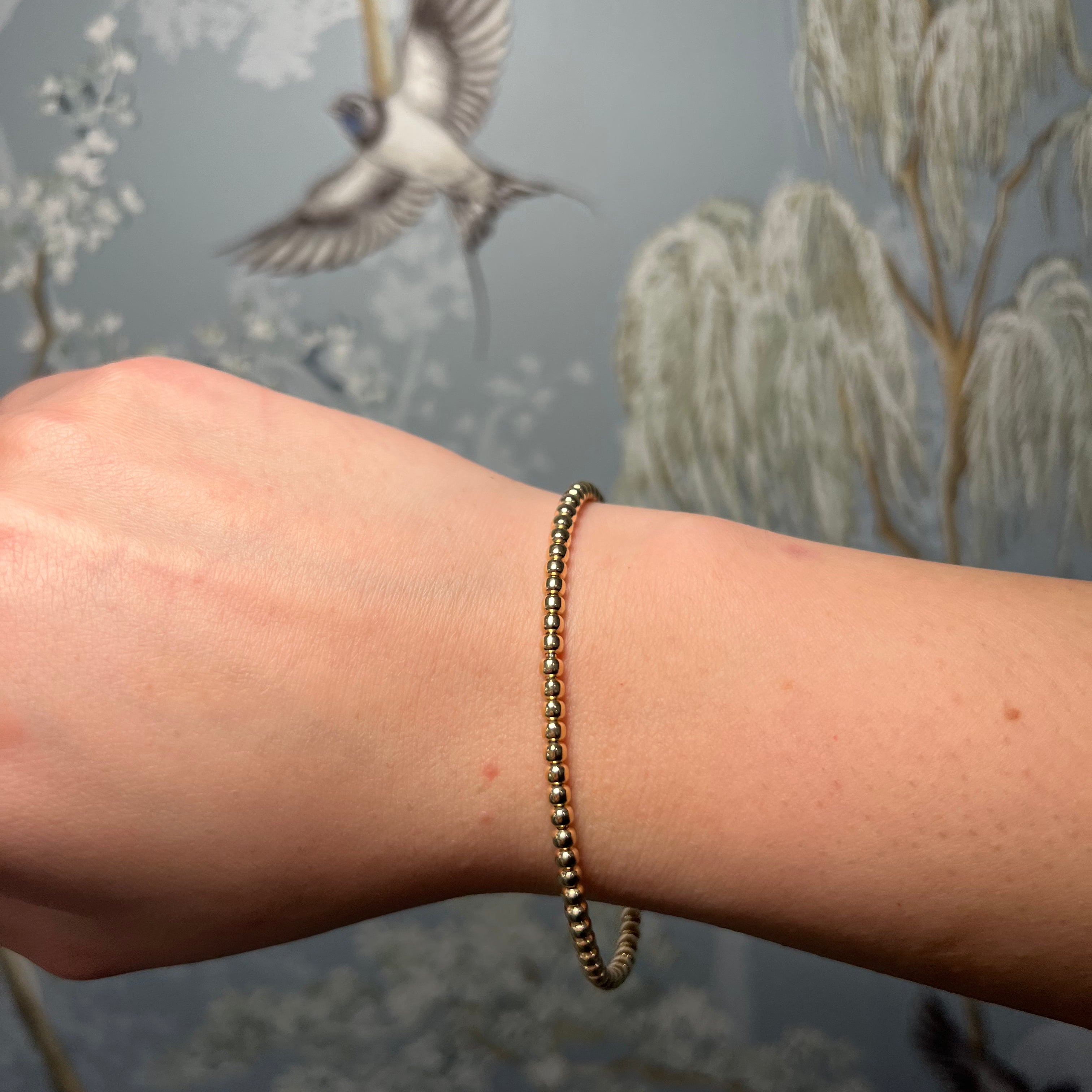 14k Yellow Gold Beaded Bracelet
