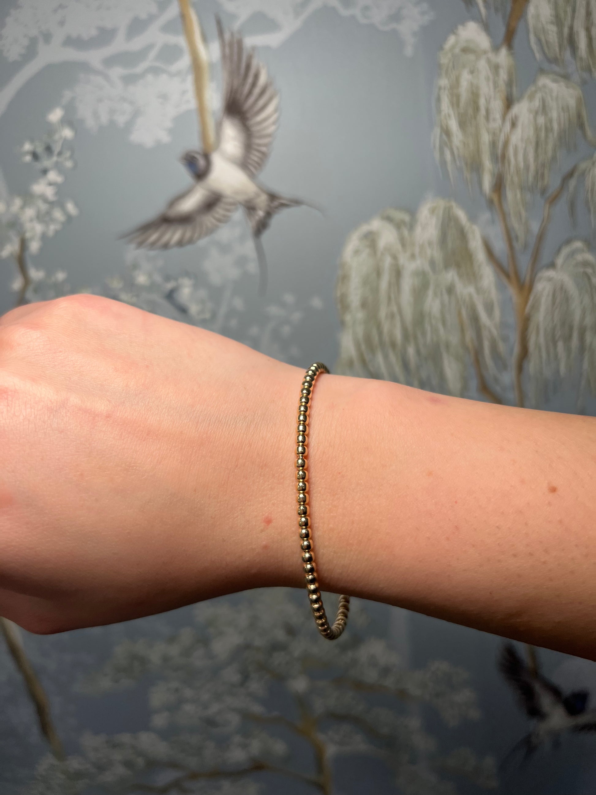 14k Yellow Gold Beaded Bracelet