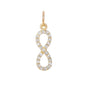 14k Yellow Gold Diamond Infinity Charm