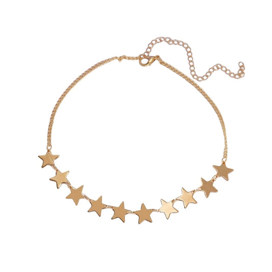 14k Yellow Gold Multi Star Bracelet