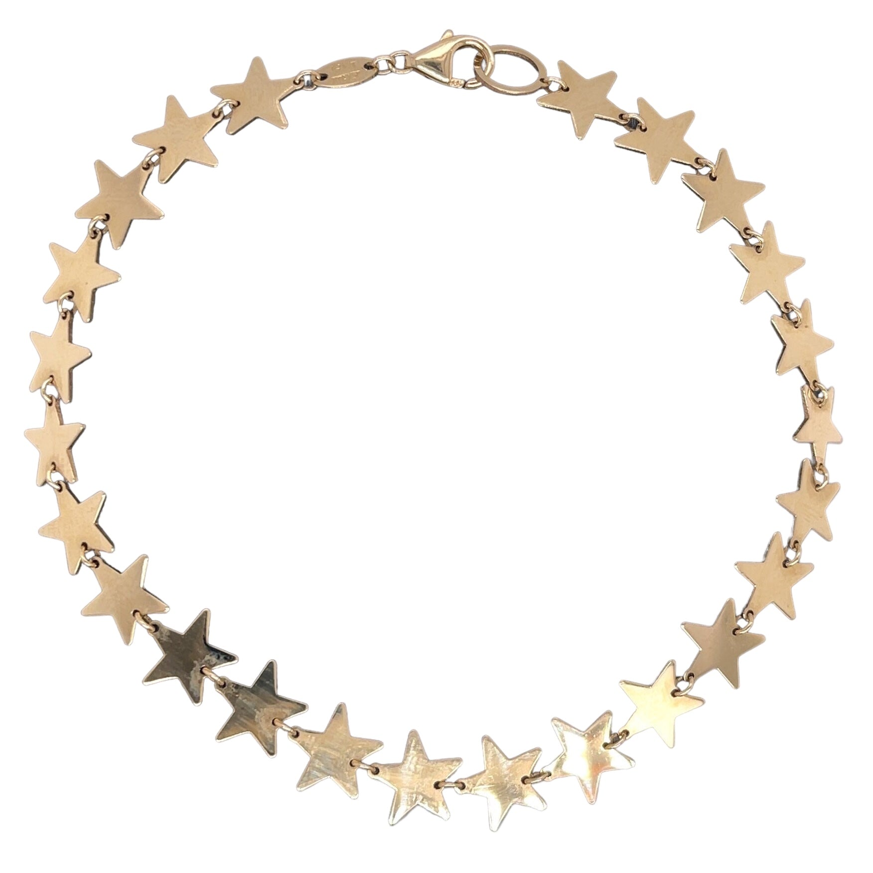14k Yellow Gold Star Bracelet