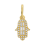 14k Yellow Gold Diamond Hamsa Charm
