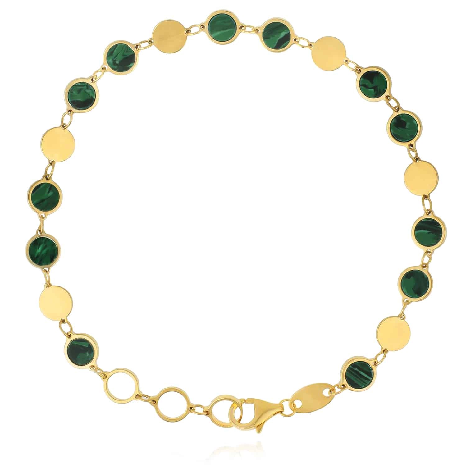 14k Gold Sadie Enamel Circle Bracelet