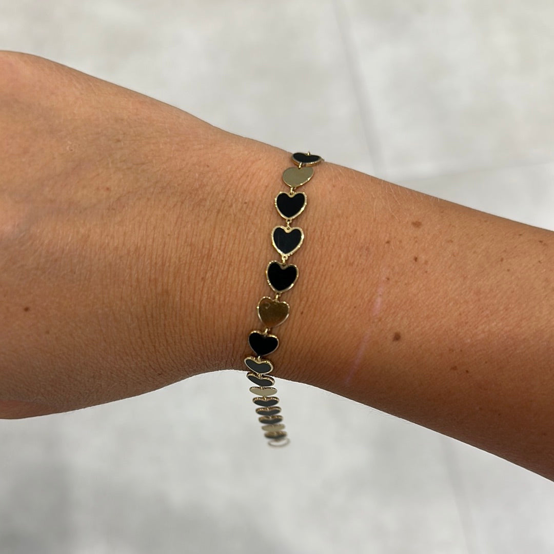14k Gold Sadie Heart Bracelet