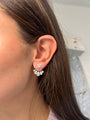 14k Gold Lab Grown 5 Pear Earring Jacket