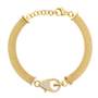 14k Yellow Gold Mesh Chain Lobster Clasp Diamond Bracelet