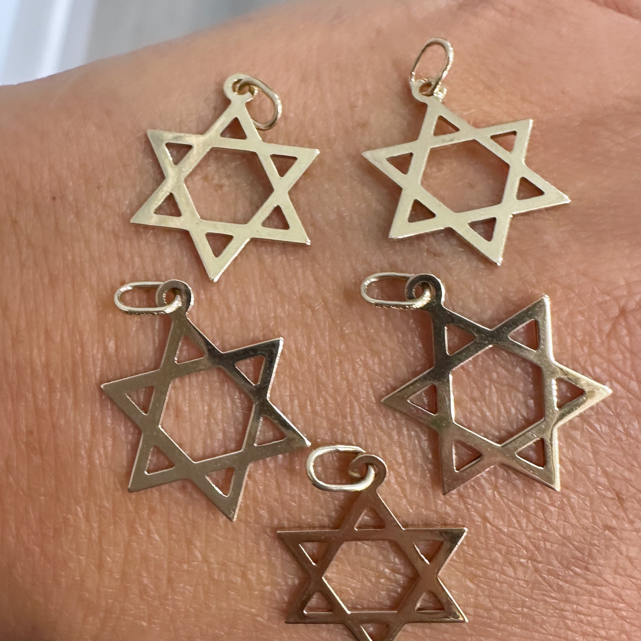 14k Yellow Gold Magen David Charm
