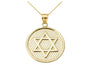 14k Magen David Round Charm