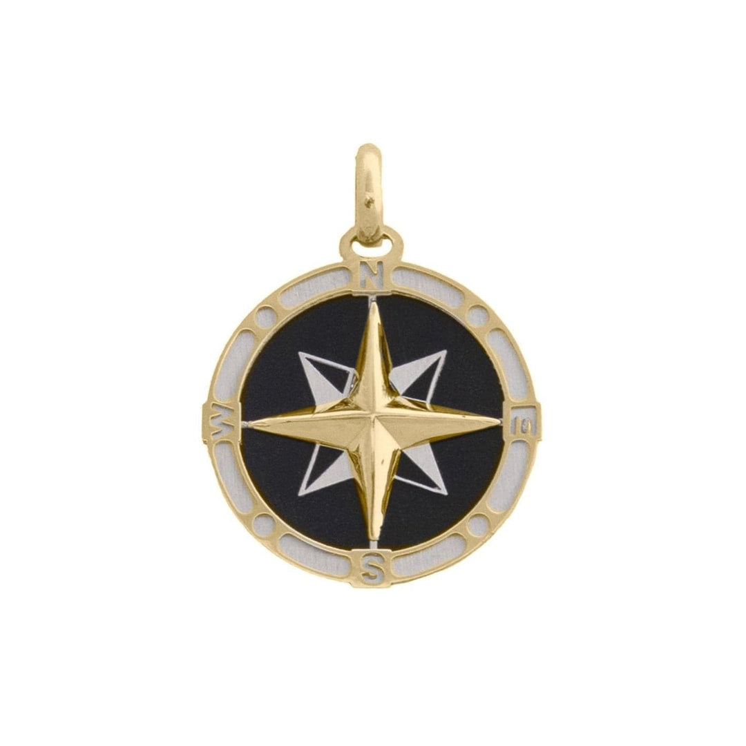 14k Gold Compass Charm