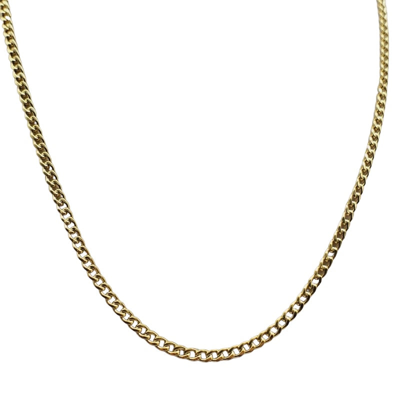 14k Yellow Gold Mini Cuban Chain Necklace