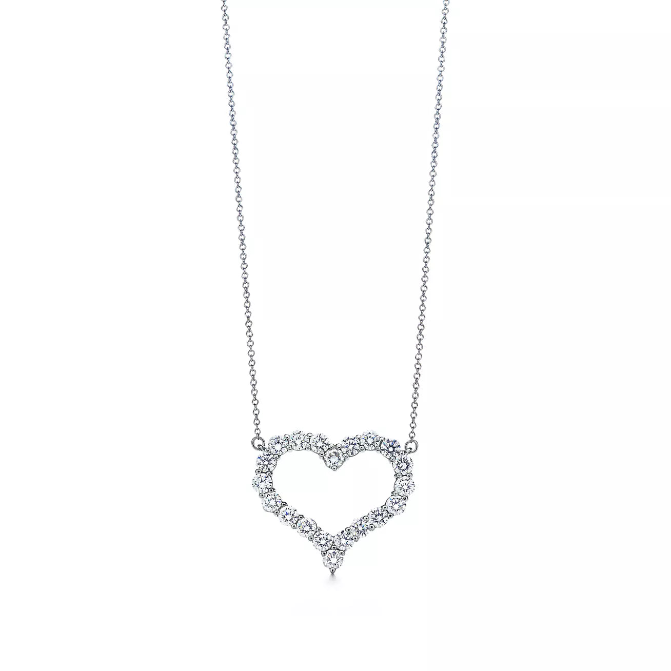 14K Lab Diamond Medium Heart Pendant