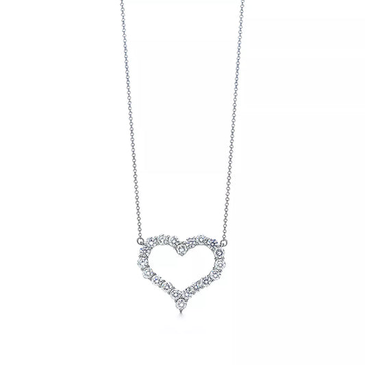 14K Lab Diamond Medium Heart Pendant