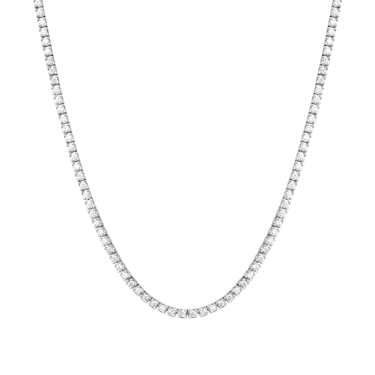 14K Classic Lab 8ct Tennis Necklace