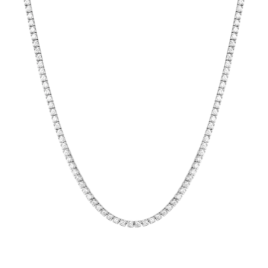 14K Classic Lab 8ct Tennis Necklace