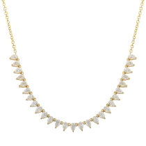 14k Yellow Gold Lab Diamond Pear Chain Necklace