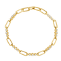 14k Yellow Gold Diamond Link Bracelet