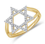 Diamond Jewish Star Ring