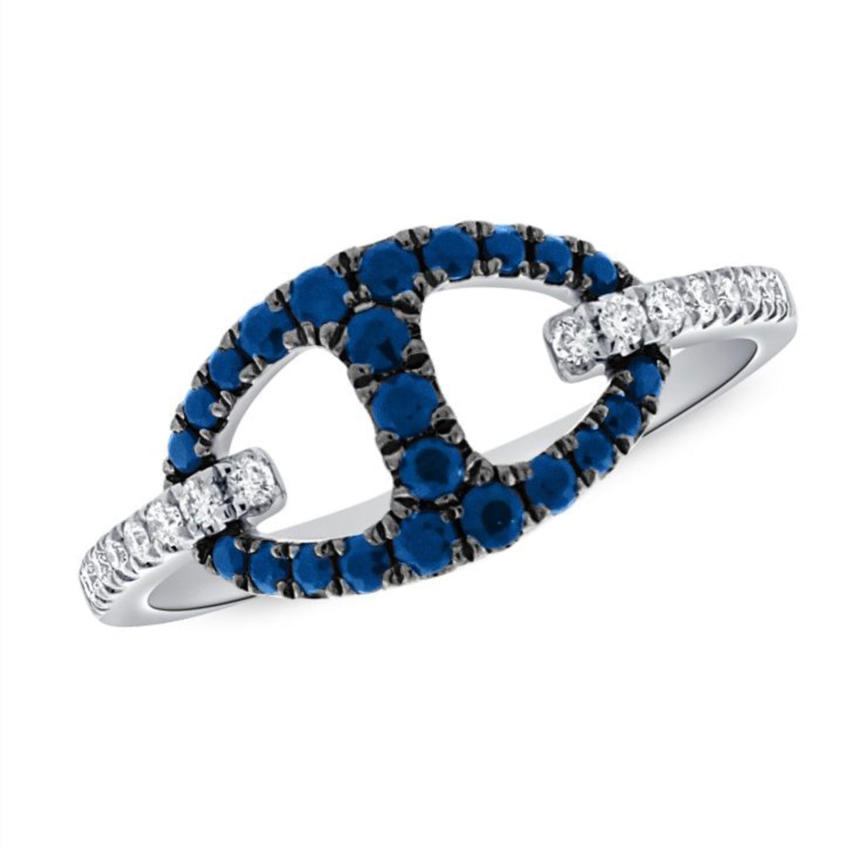 Sapphire and Diamond Mariner Ring