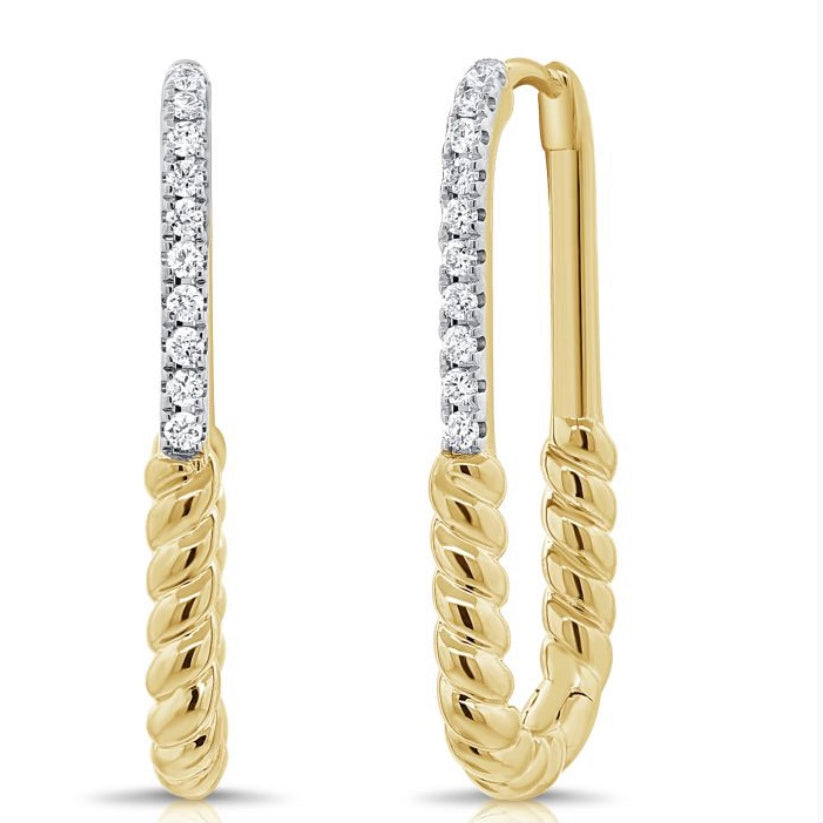 0.11CT DIAMOND HUGGIE EARRINGS