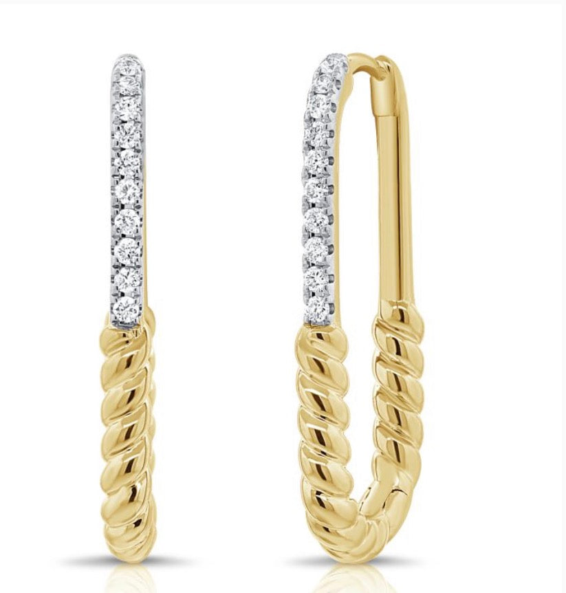 0.11CT DIAMOND HUGGIE EARRINGS