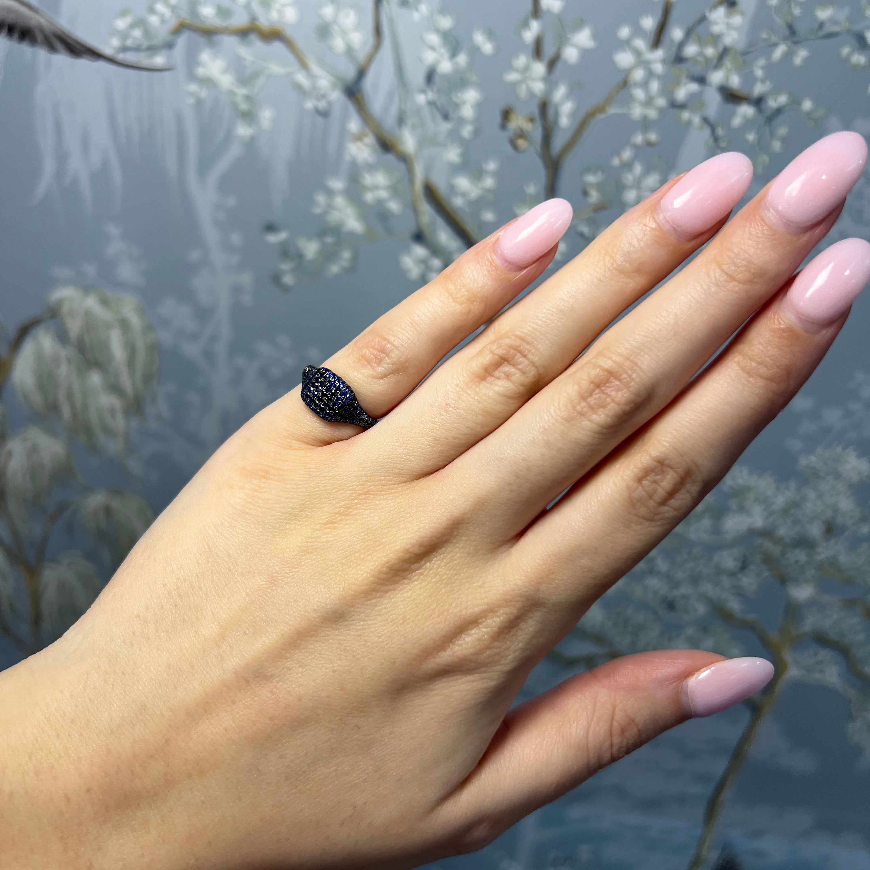 Sapphire Pinky Signet Ring