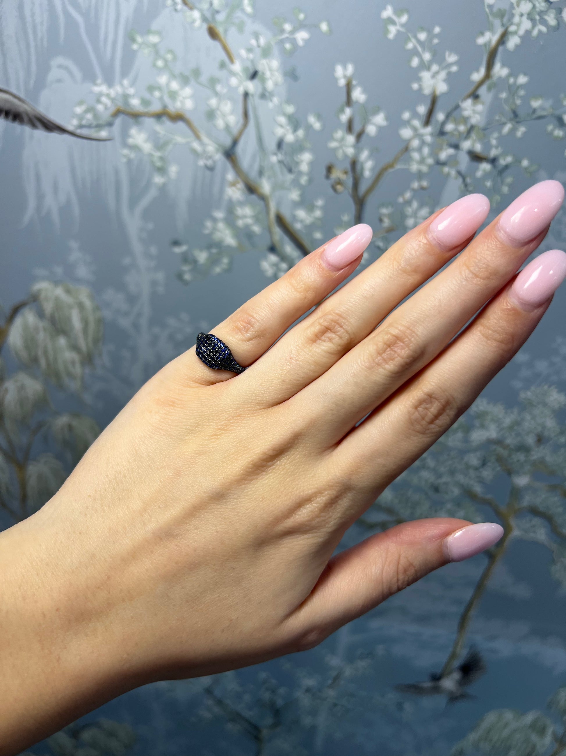 Sapphire Pinky Signet Ring