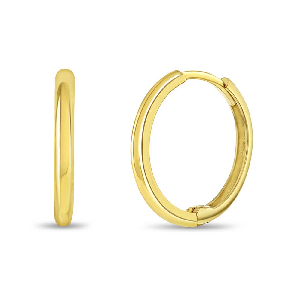 14k Yellow Gold Perfect Tiny Hoop 7mm Baby / Kids Earring