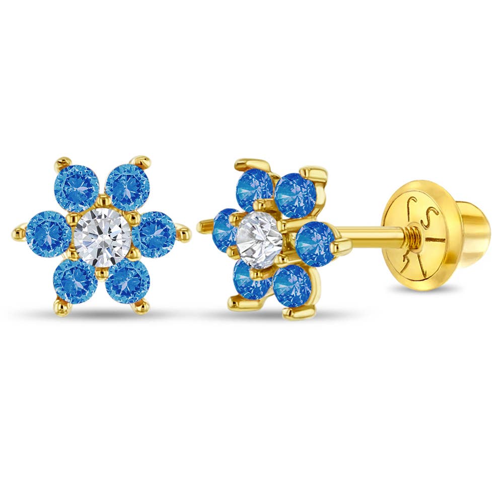 14k Gold Flower Baby / Toddler / Kids Earring