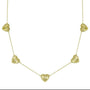 Multi Fluted Heart Necklace