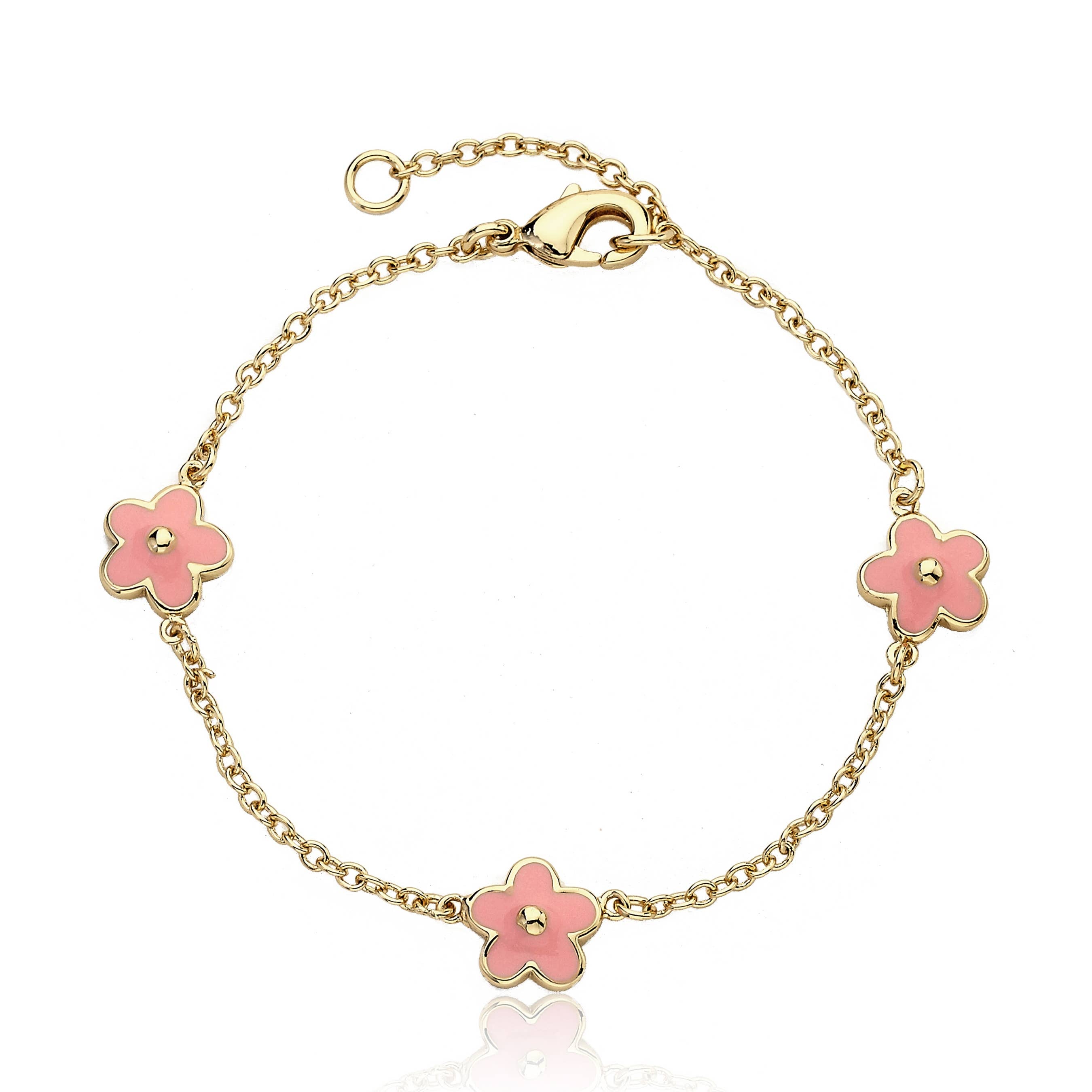 Enamel Flower Bracelet