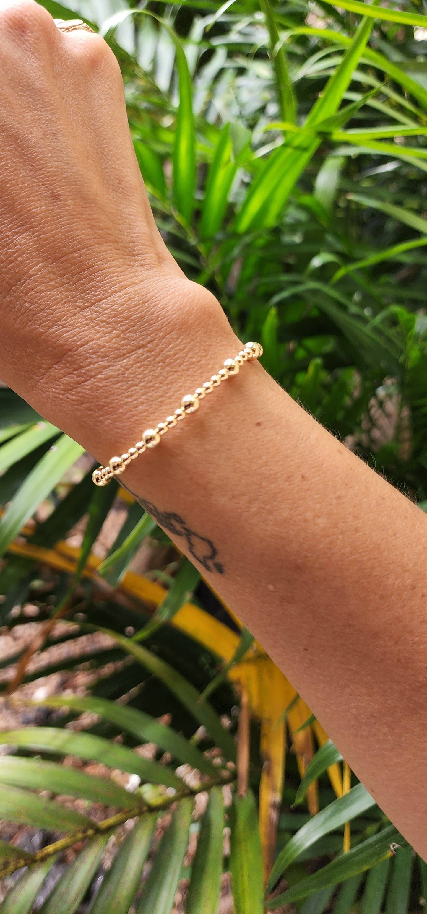 3mm and 5mm Gold Filled Bracelet