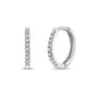 14k White Gold Clear 10mm Toddler / Kids / Girls Earrings